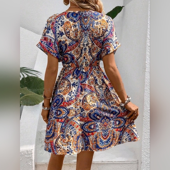 Women's fall paisley dress - Picture 2 of 2